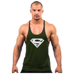 Superman Workout Gym Stringer Look Infinite